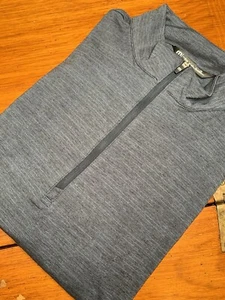 Travis Mathew Quarter Zip Langarm Pullover Herren Large blau-grau Stretch - Bild 1 von 5