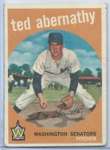 De colección 1959 Topps Ted Abernathy #169 Washington Senators   - Imagen 1 de 1