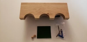 3 gun wood closet gun rack - solid oak construction - Picture 1 of 4