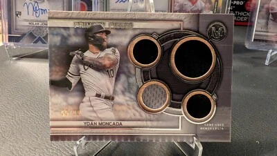 Colección Topps Musuem 2023 reliquia cuádruple Yoan Moncada/99 Chicago White Sox Foto 1 de 2