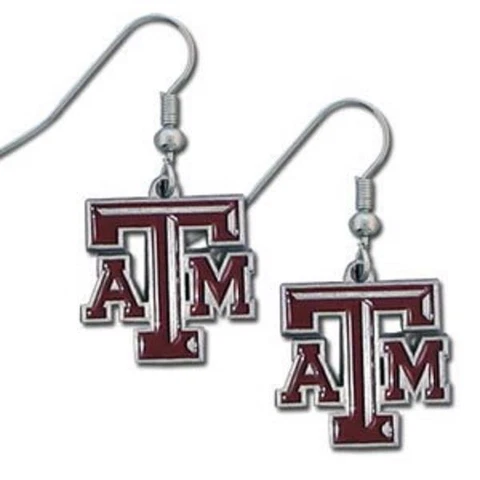 Texas A&M Aggies Dangle Earrings [NEW] NCAA Fashion Ear Ring Jewelry Enamel Cover