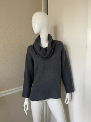 参考点老式/复古的所有要点! 蓝灰色马海毛领毛衣 — 第 1/4 张图片