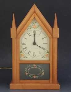 Seth Thomas Sharon Echo Model E 024-0000 Electric Maple Mantle Steeple Clock - Picture 1 of 9