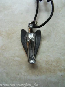 WUNDERSCHÖNES SCHUTZENGEL AMULETT Engel Zinn versilbert Anhänger Adventskalender - Bild 1 von 2
