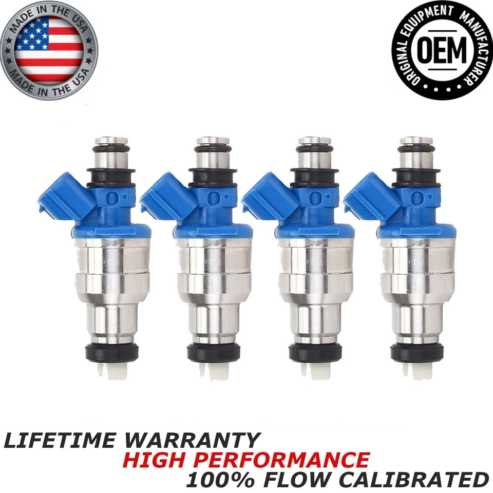 DENSO NUEVO 4x Inyectores de combustible OEM para Mazda Miata MX-6 l4 1990-1993 1,6 L Foto 1 de 4