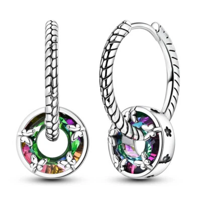 Pendientes de aro de serpiente de cristal mariposa MULA para mujer joyas enchapados en plata 925 Foto 1 de 4