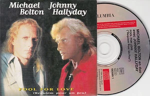 CD CARTONNE CARDSLEEVE JOHNNY HALLYDAY & MICHAEL BOLTON FOOL FOR LOVE 2T 1996 - Picture 1 of 1
