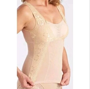 Shape-Top mit Spitze hautfarben Hemdchen Figur formend Shapewear in Größe L - Bild 1 von 2