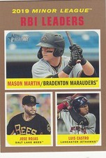 2020 TOPPS HERITAGE MINOR LEAGUE GOLD RBI LEADERS #185 SP /15 MASON MARTIN ROJAS