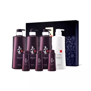 Daeng Gi Meo Ri -Ki Gold Premium Korean Ginseng Herbal 7pc Shampoo/Treatment Set - Picture 1 of 6