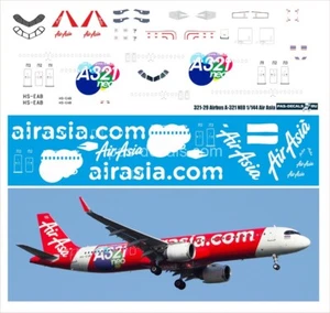 Airbus A-321 Air Asia 1/144 PAS-DECALS 321-29 New! - Picture 1 of 1