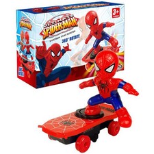 Spiderman Electronic Stunt Scooter Skateboard 360° Rotation Anime Sound Kids Toy