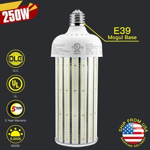 250W LED Corn Cob Bulb Light Workshop High Bay Fixture Replace 1000W MH HID HPS - Picture 1 of 11