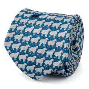 Black Sheep Blue Silk Men's Tie - Picture 1 of 5