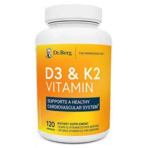 Dr. Berg's Vitamina D3 & K2 - Integratore D3K2 con purificato - Foto 1 di 6