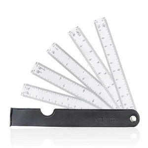 Drafting Fan Scale Ruler Architect Engineering Foldable Plastic - Picture 1 of 6
