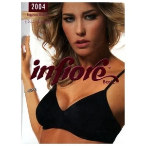 Reggiseno INFIORE art. 2004 sfoderato senza ferretto bianco nero nudo - Foto 1 di 1