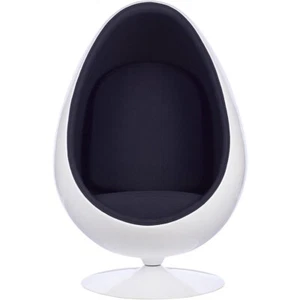 Retro Egg Pod Chair (Dark Grey With Blue Tinge) - Picture 1 of 8
