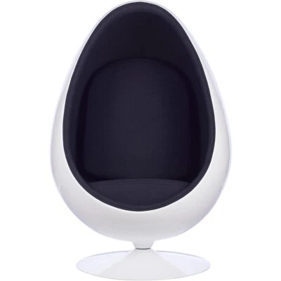 Retro Egg Pod Chair (Dark Grey With Blue Tinge) - Image 1 of 4