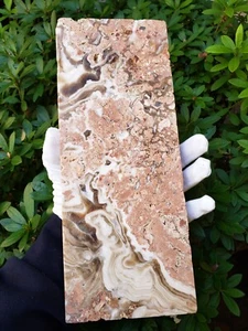 5 Pfund natürliche halbpolierte Schokolade Calcit Platte mit Druzies UV-Phosphoreszenz - Bild 1 von 20