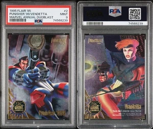 1995 Flair '95 Marvel Annual Duoblast #2 Punisher 2099 / Vendetta - PSA 9 - Picture 1 of 3