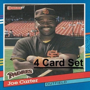 Joe Carter MLB Card Collection - 4 MLB Cards - Padres/Blue Jays - Picture 1 of 5