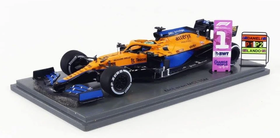 MCLAREN MCL35M D.RICCIARDO WINNER GP ITALY 2021 #3 C/PITBOARD 1:43 S7689 SPARK - Immagine 1 di 1