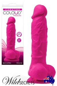 NEW nsnovelties Colours Pleasures 5 inch Vibrating Dildo, Realistic Vibrator - Picture 1 of 5