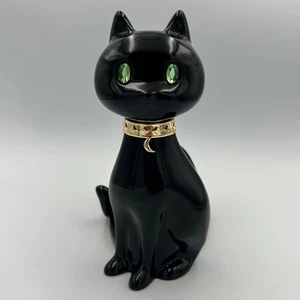 Bath & Body Works Portacandele Singolo Occhi Strass Nero Gatto Verde Pensionato - Foto 1 di 6
