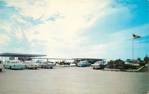 Cartolina d'epoca Nokomis Beach Plaza ingresso Casey Key Florida - Foto 1 di 2