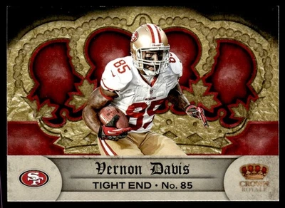 2012 Panini Crown Royale Vernon Davis San Francisco 49ers #124 - Image 1 of 2