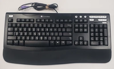 Gateway Keyboard Multimedia Wired PS2 Model KB-0532 (Untested) - Image 1 of 4