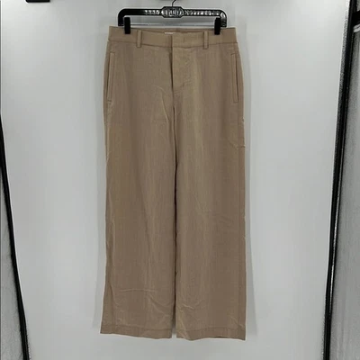 Vince Women's Mid-Rise Textured Wide Leg Trousers - Tan - 8 - New with tags - Image 1 of 4