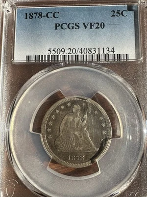 1878-CC Seated Liberty Quarter PCGS VF-20 - Image 1 of 4
