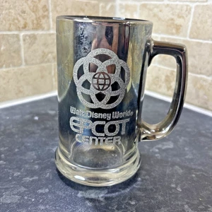 Walt Disney World Epcot Center Beer Mug Ombre Black Smoked Glass Tankard - Picture 1 of 5