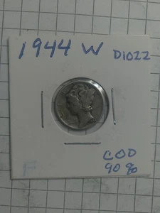 1944-W Silver Mercury Dime In COD We Trust Error - Picture 1 of 13