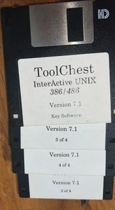 Key Software Interactive UNIX Toolchest 386/486 Ver 7.1 3.5" Floppy Disks - Picture 1 of 1