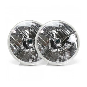 Auto-Loc Tri-Bar Headlights Pair w/Replaceable Color Dots - Picture 1 of 3