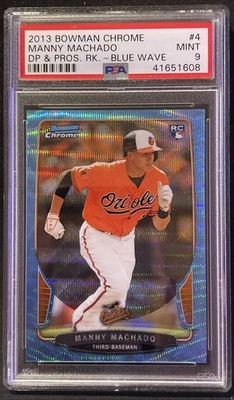 Manny Machado 2013 Bowman cromo refractor de onda azul PSA 9 novato radiocontrol Foto 1 de 2