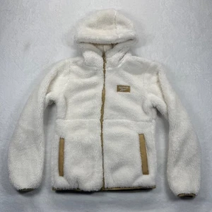 Reebok Faux Fur Sherpa Jacket Full Zip Hooded Cozy Warm Kids Size S - Picture 1 of 14