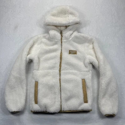 Reebok Faux Fur Sherpa Jacket Full Zip Hooded Cozy Warm Kids Size S - Image 1 of 4