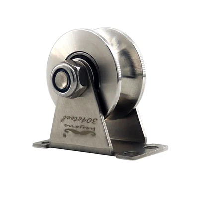 Steel U Channel Metal Roller Pulley Wheel Pulleys for Rope Cable Pulley Block - Image 1 of 4