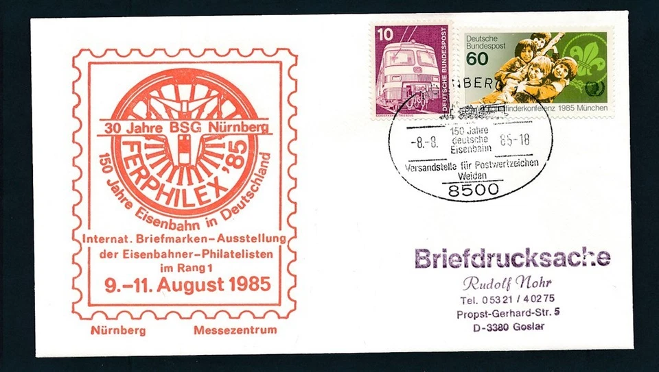 D466600 Alemania Ferrocarril Cubierta Trenes Locomotoras 30 Años BSG Nuremberg Foto 1 de 1