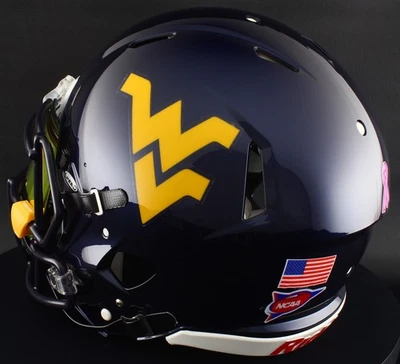 WEST VIRGINIA MOUNTAINEERS WVU Riddell Speed Full Size AUTHENTIC Football Helmet - Image 1 of 4