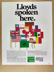 1974 Lloyds Bank California vintage print Ad - Picture 1 of 1