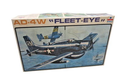 ESCI 1/48 Partially Built Model Plane AD-4W Fleet Eye Marines Fighter 4046 - Image 1 of 3