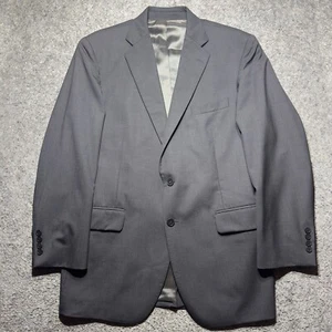 Corbin Men Suit Coat 40R Gray 100% Wool Two Button Single Vent - Picture 1 of 13