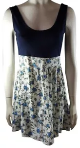 Damen Gr. M/L Ravi Famous Super Minikleid Tunika geblümt schwarz 318lrc - Bild 1 von 6
