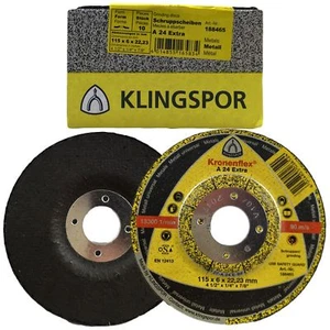 Klingspor A24 Extra 115 x 6 mm Metallschleifscheiben Winkelschleifer 5er oder 10er Pack - Bild 1 von 4