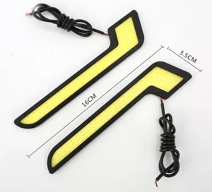 2x L-Type COB LED Tagfahrlicht Nebelscheinwerfer DRL Weiß 10W 12V DC 6500K  - Bild 1 von 4